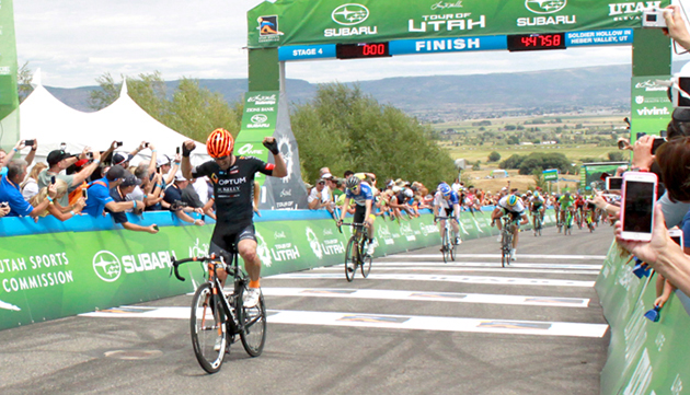 Eric Young wins stage 4